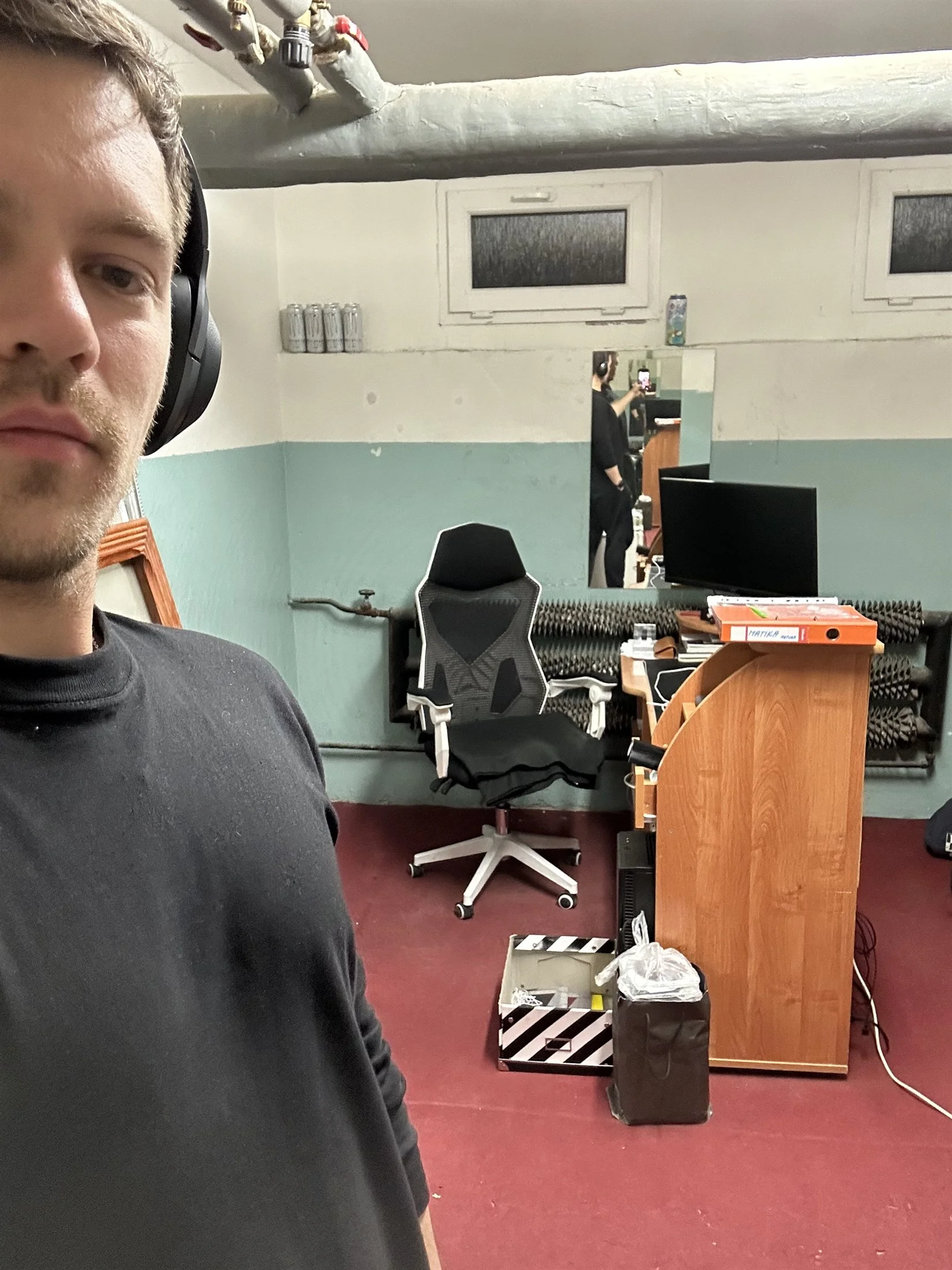 Matej in the basement of his parents’ apartment, where he continued building dreamhubb