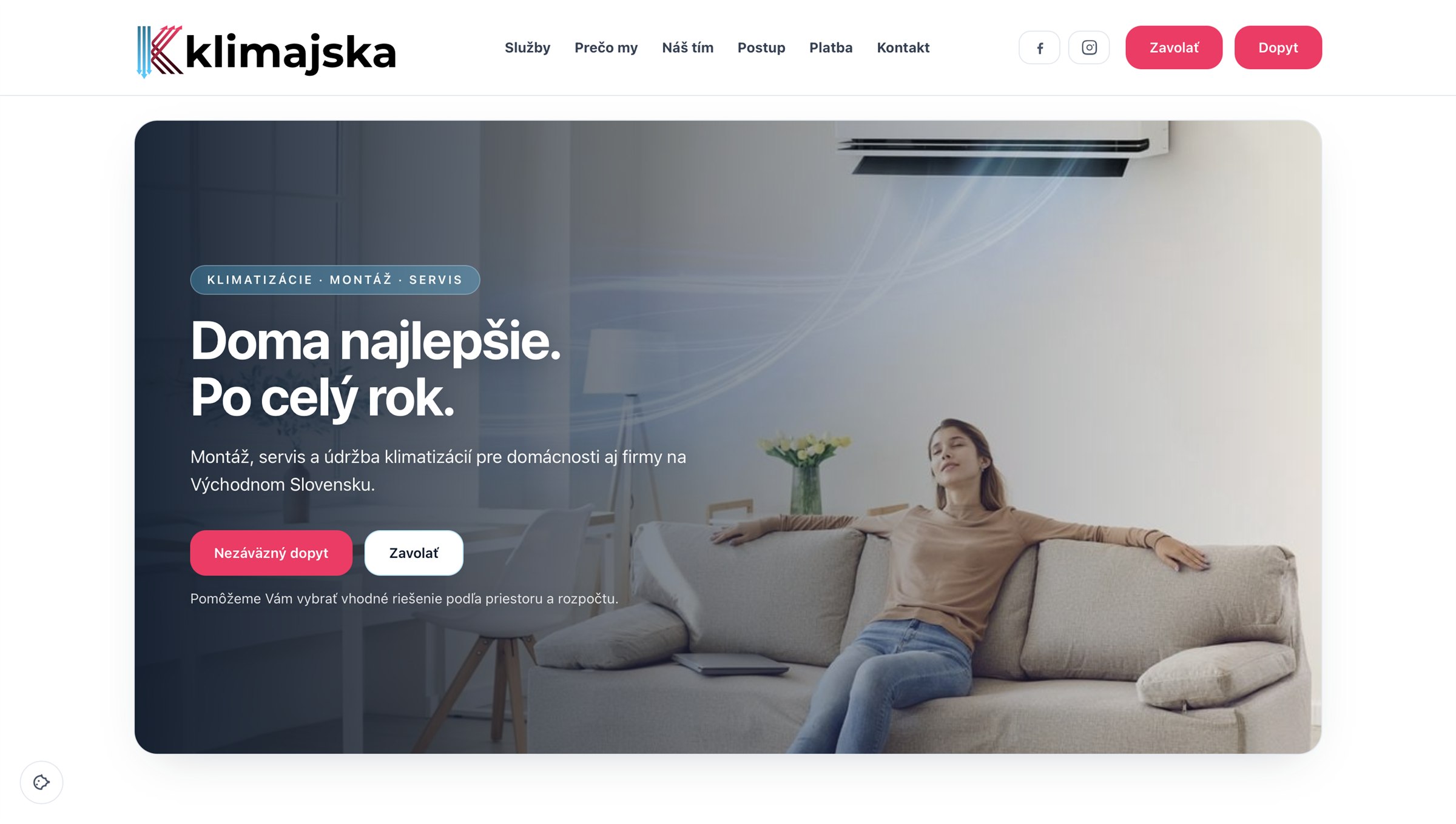 Klimajská website home page